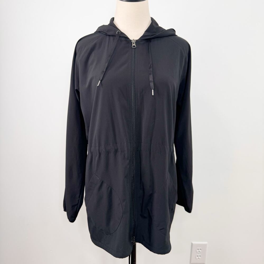 Soma Windbreaker Black Neutral Lightweight Packable Jacket Coat Outdoors Size M